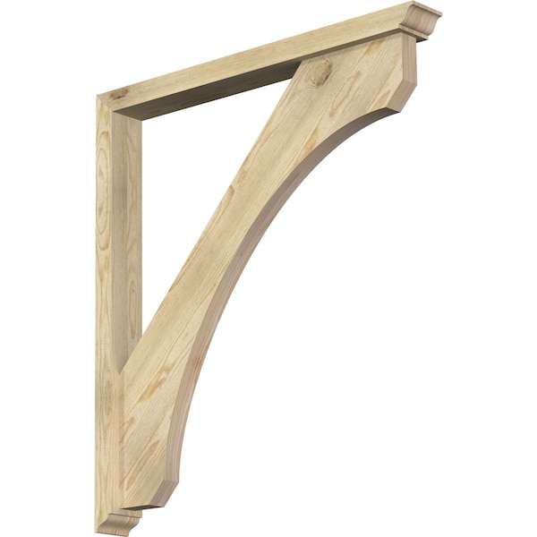 Ekena Millwork Legacy Traditional Rough Sawn Bracket w/ Offset Brace, Douglas Fir, 4"W x 36"D x 40"H BKT0402X36X40LEC01RDF - main